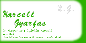 marcell gyarfas business card