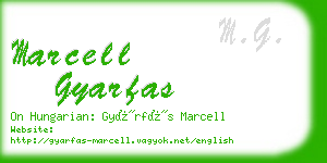 marcell gyarfas business card